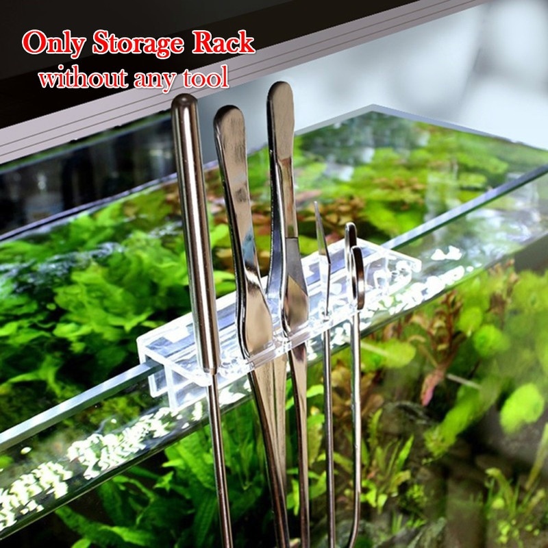 Planted Aquarium Tools - 水族館の植物ツールホルダー,新しい1ピース,ピンセット用のアクリル収納ブラケット,スクレーパー,水槽洗浄ツールホルダー