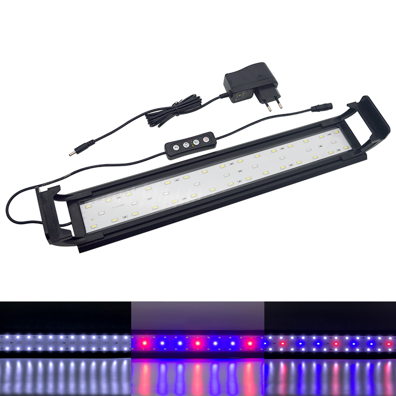 Aquarium Plant Light Spectrum - 園芸用LEDライト,16〜64cm,魚の水耕植物栽培用,タイマーと調光,110V,220V