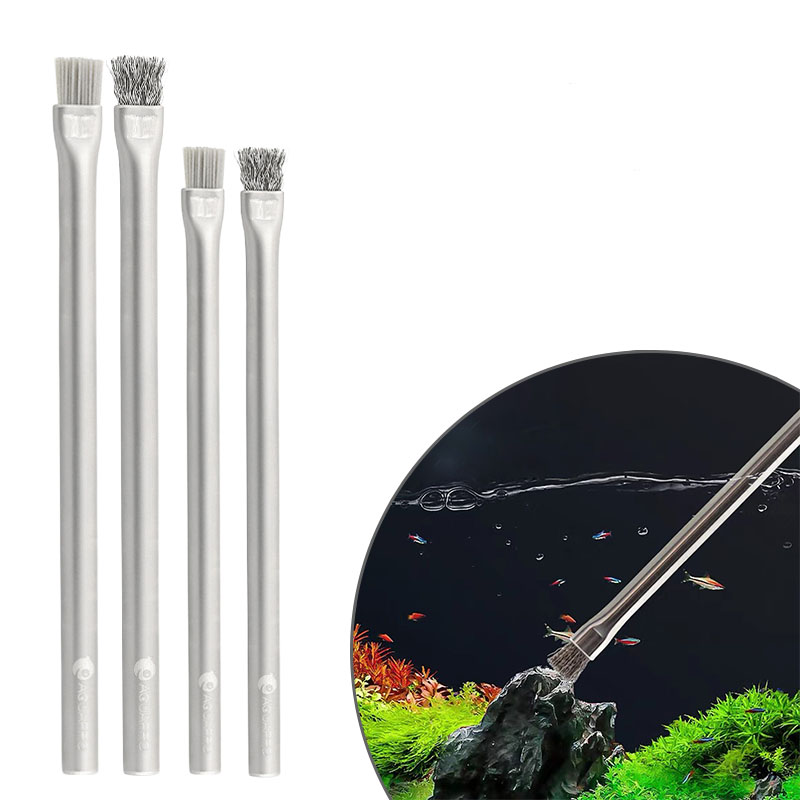 Planted Aquarium Algae Remover - Aquapro 藻類ブラシクリーニングブラシ水槽と水族館ツールステンレス鋼水植物 ADA 品質藻類除去クリーナー