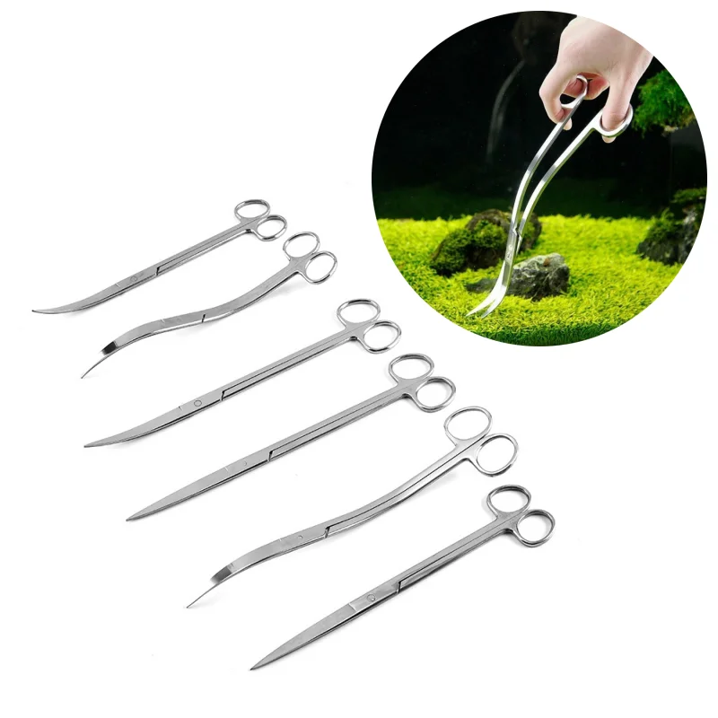 Planted Aquarium Maintenance Kit - 水族館はさみツール水槽ピンセット植物波はさみ草ステンレスクリーニングツール収納ホルダー水族館アクセサリー