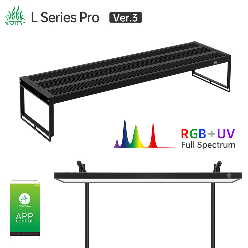 Aquarium Plant Light - 水族館に植えられたLEDライト,1シリーズ,調光器とタイマー,アプリコントロール,rrb uva