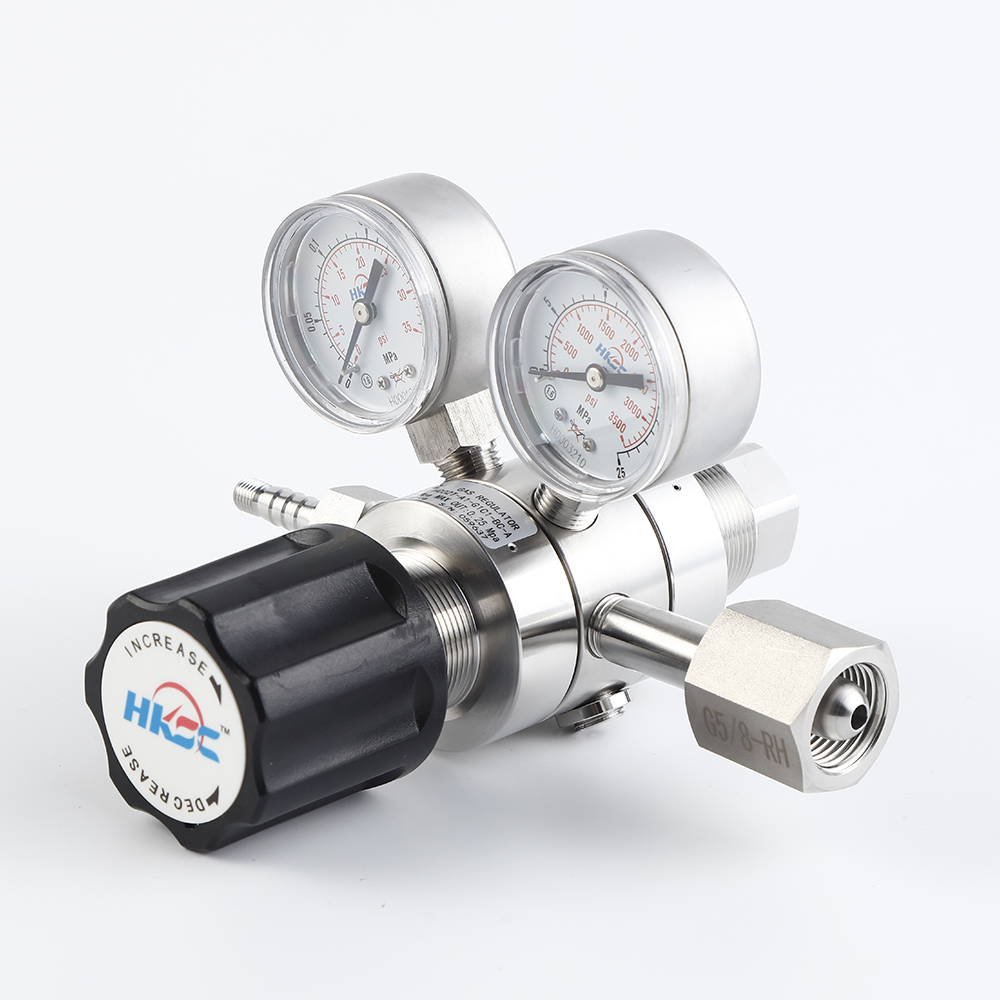 Co2 Regulator Dual Stage - HC02T CO2 レギュレーター用デュアルゲージ用 2 段階高圧減圧バルブ 家庭用飲料分配システム用