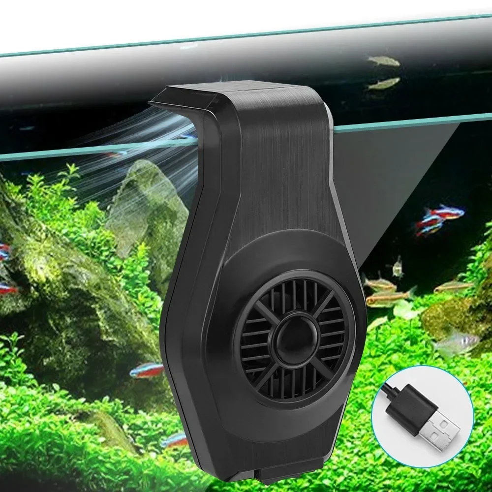 Aquarium Plant Nursery - USB水族館冷却ファン、速度制御付き、ミニ強力防水静音、水槽エビ植物タンク放熱用