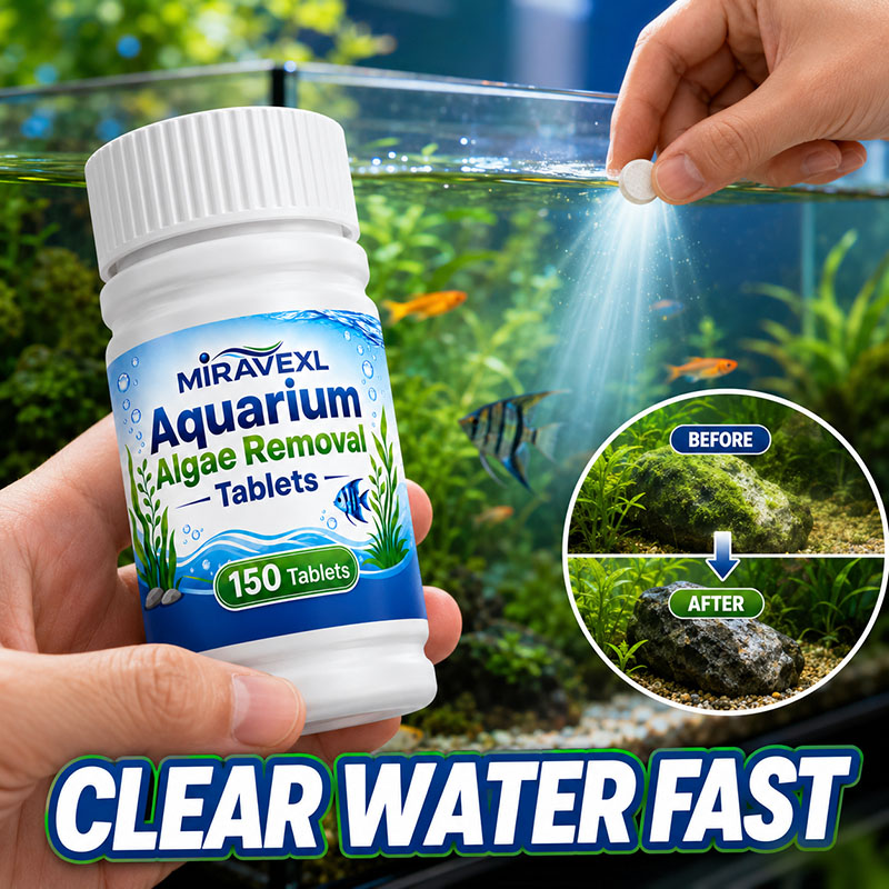 Planted Aquarium Tools - ミラベックスL 150 水槽藻類除去タブレット、安全な藻類抑制剤、淡水魚と水生植物のための迅速な緑水除去剤