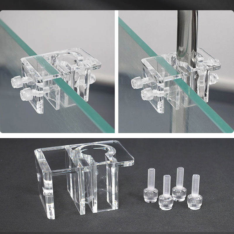 Aquarium Lily Pipe - 水槽アクリル水道管クランプ水族館ガラス流入流出ホルダー固定クランプ植物アクセサリークリップユリ釣りチューブ