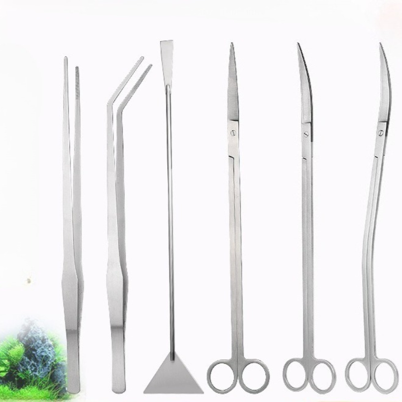 Planted Aquarium Maintenance Kit - 35 センチメートル/38 センチメートル拡張水生植物ツールセット Aquascaping はさみ砂フラットナー &