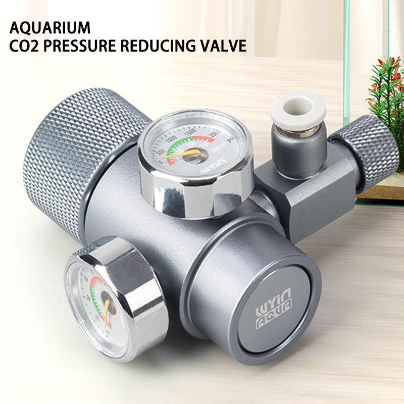 Co2 Regulator Dual Stage - 水族館 CO2 レギュレーター アルミニウム合金 ダブル圧力計 クイックプラグ