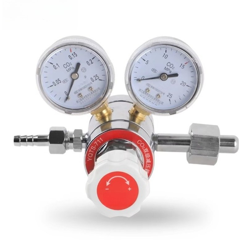 CO2ガス用デュアル圧力計付き 真鍮製圧力弁 二段式CO2レ - Co2 Regulator Dual Stage のレビューと価格