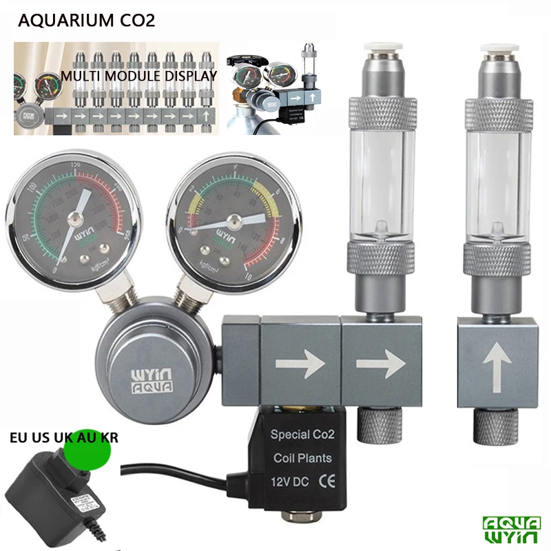 水槽CO2レギュレーター デュアルメーター ソレノイドバルブ - Co2 Regulator Dual Stage のレビューと価格