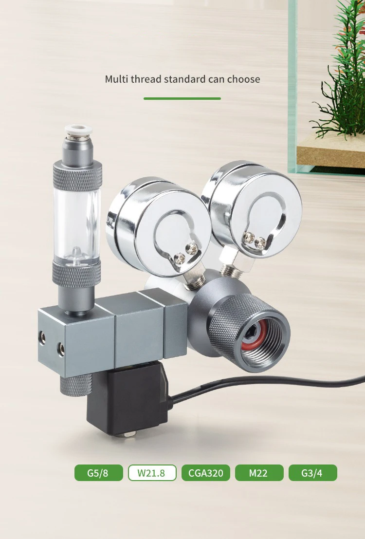 水槽CO2レギュレーター デュアルメーター ソレノイドバルブ - Co2 Regulator Dual Stage のレビューと価格