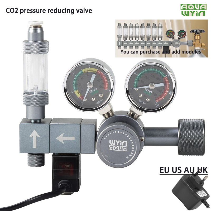 水槽DIY CO2レギュレーター二段式圧力調整弁 CO2マル - Co2 Regulator Dual Stage のレビューと価格