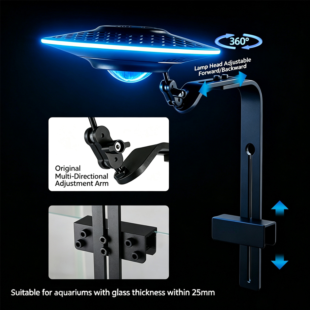 新しいUFO型LED水槽ライト、流れる水槽、藻類栽培、魚と植 - Aquarium Plant Light のレビューと価格