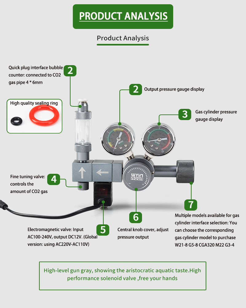 水槽DIY CO2レギュレーター デュアルステージ圧力調整バ - Co2 Regulator Dual Stage のレビューと価格