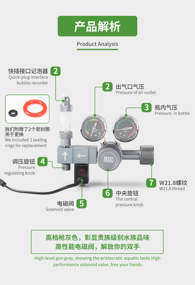 水槽CO2レギュレーター デュアルメーター 電磁式クイックプ - Co2 Regulator Dual Stage のレビューと価格