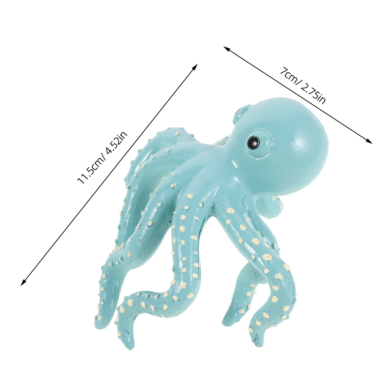 クライミングタコの置物 レジン製ミニチュア 柔軟な触手付き  - Aquarium Plant Octopus のレビューと価格