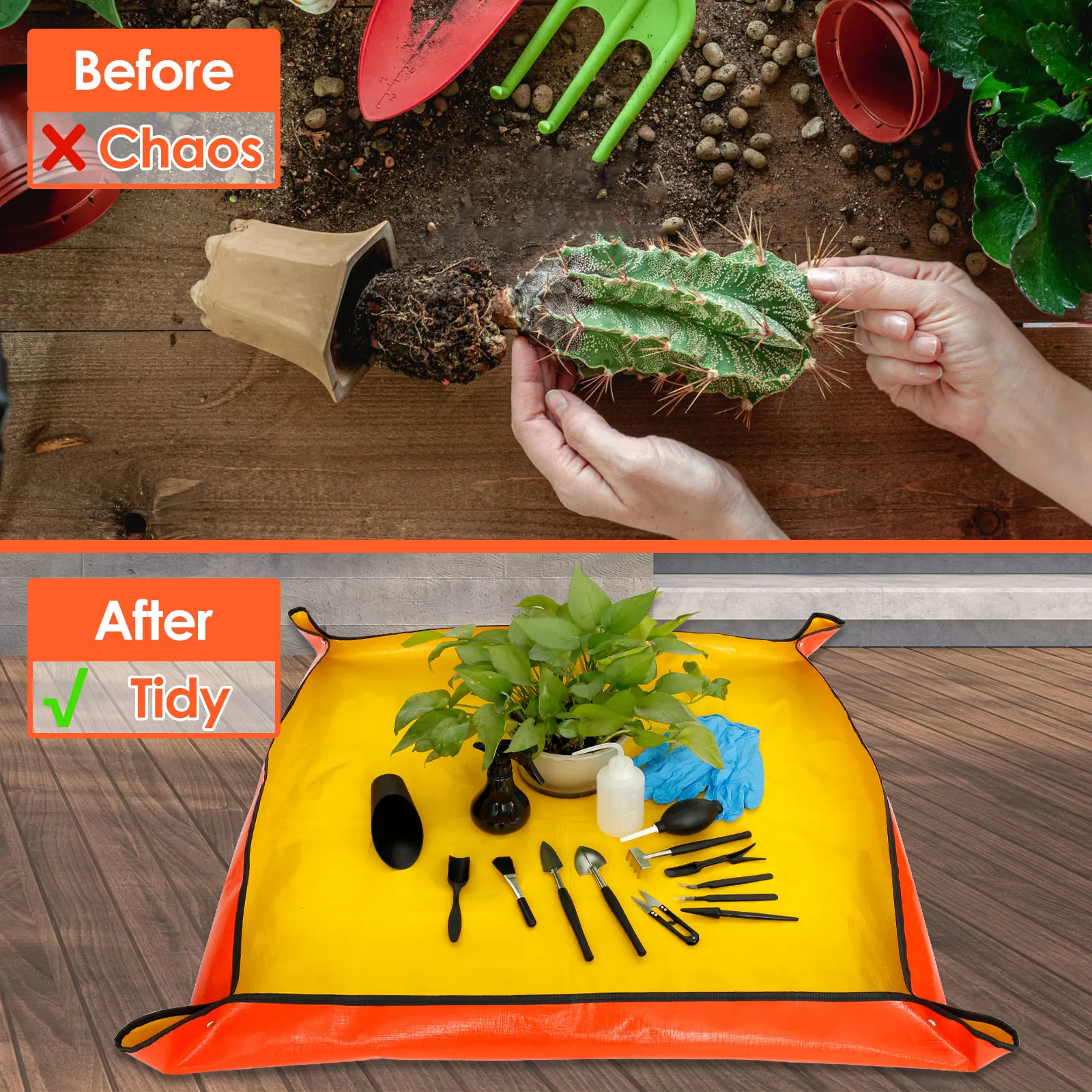 ガーデン多肉植物ツール、植木鉢マット付きミニプランターキット - Planted Aquarium Tools のレビューと価格