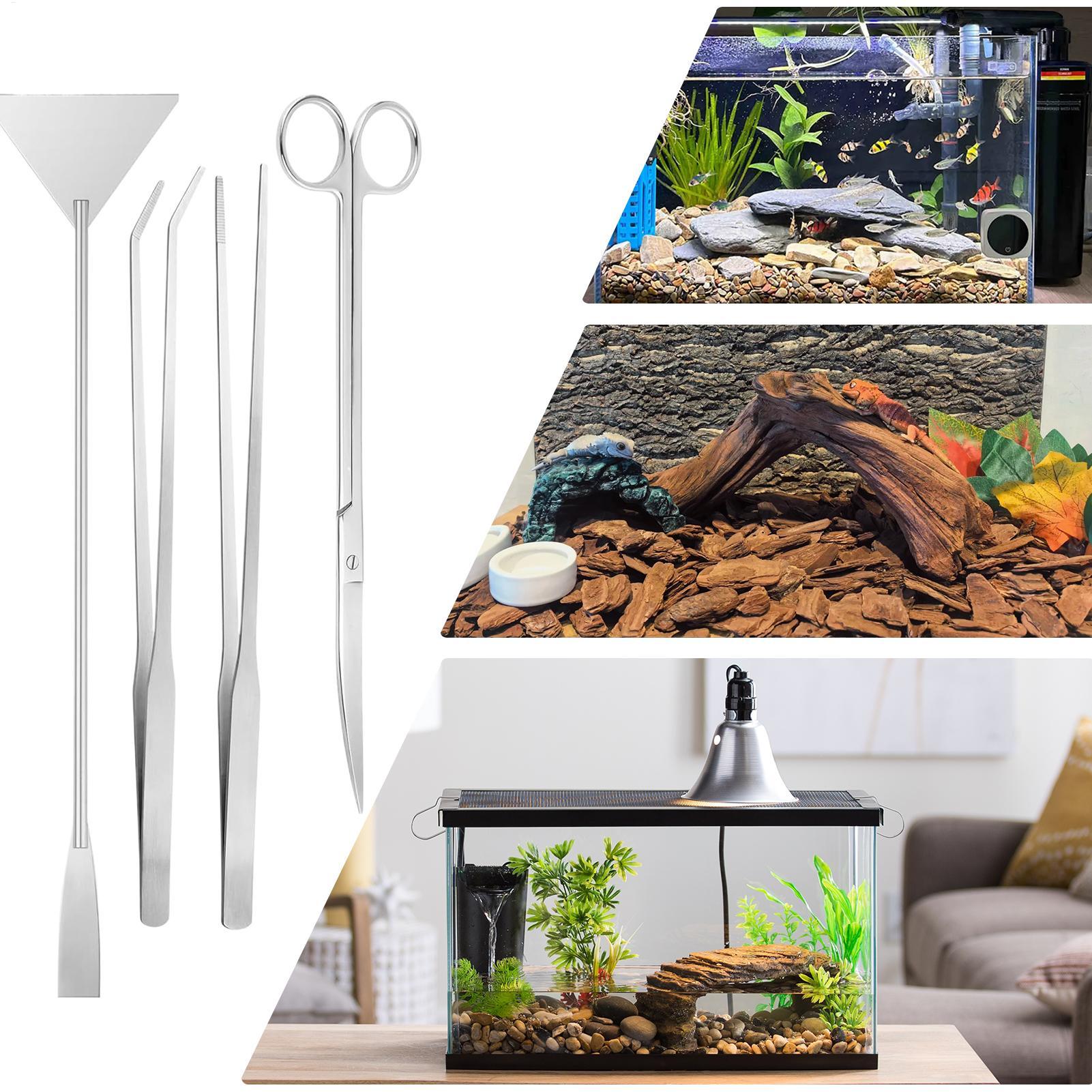 4個入り水槽ツールキット ステンレス製水槽清掃セット ピンセ - Planted Aquarium Maintenance Kit のレビューと価格