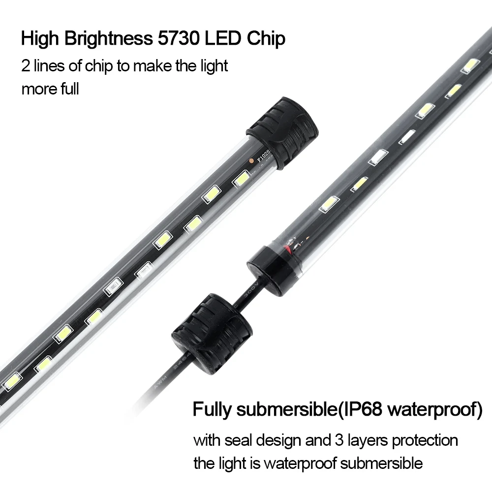 防水LED水族館植物成長ランプ,水槽ライト,水中水族館ライト - Aquarium Plant Light のレビューと価格