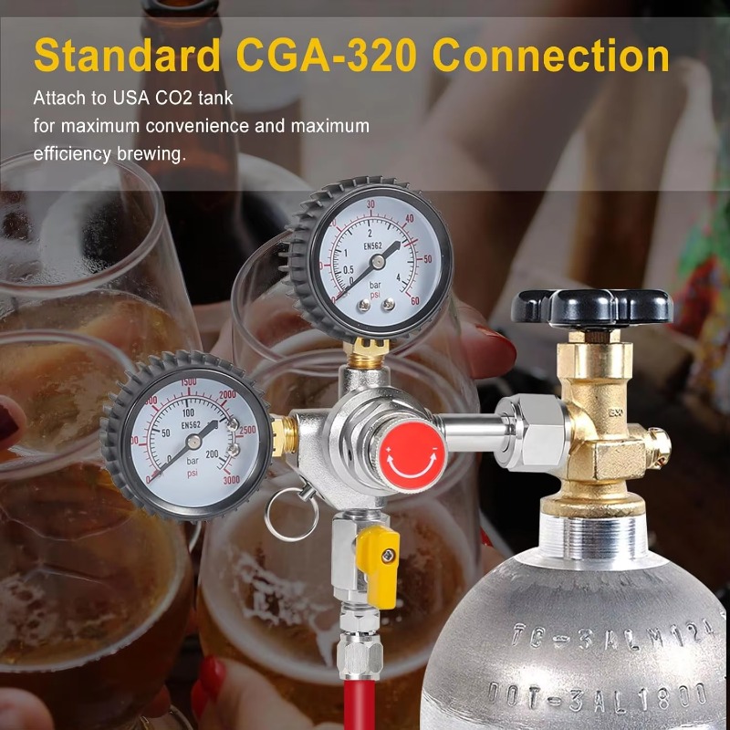 ケゲレーター用デュアルゲージCO2タンクレギュレーター、CG - Co2 Regulator Dual Stage のレビューと価格