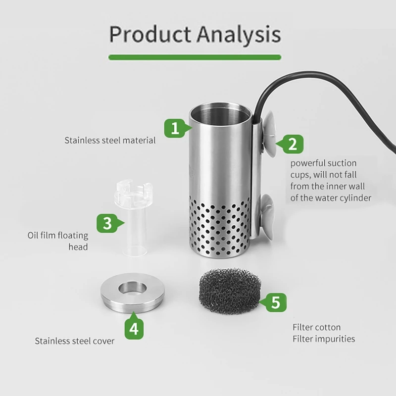 水槽用電動油膜除去フィルム 魚タンク ステンレス製USBフィ - Planted Aquarium Tools のレビューと価格