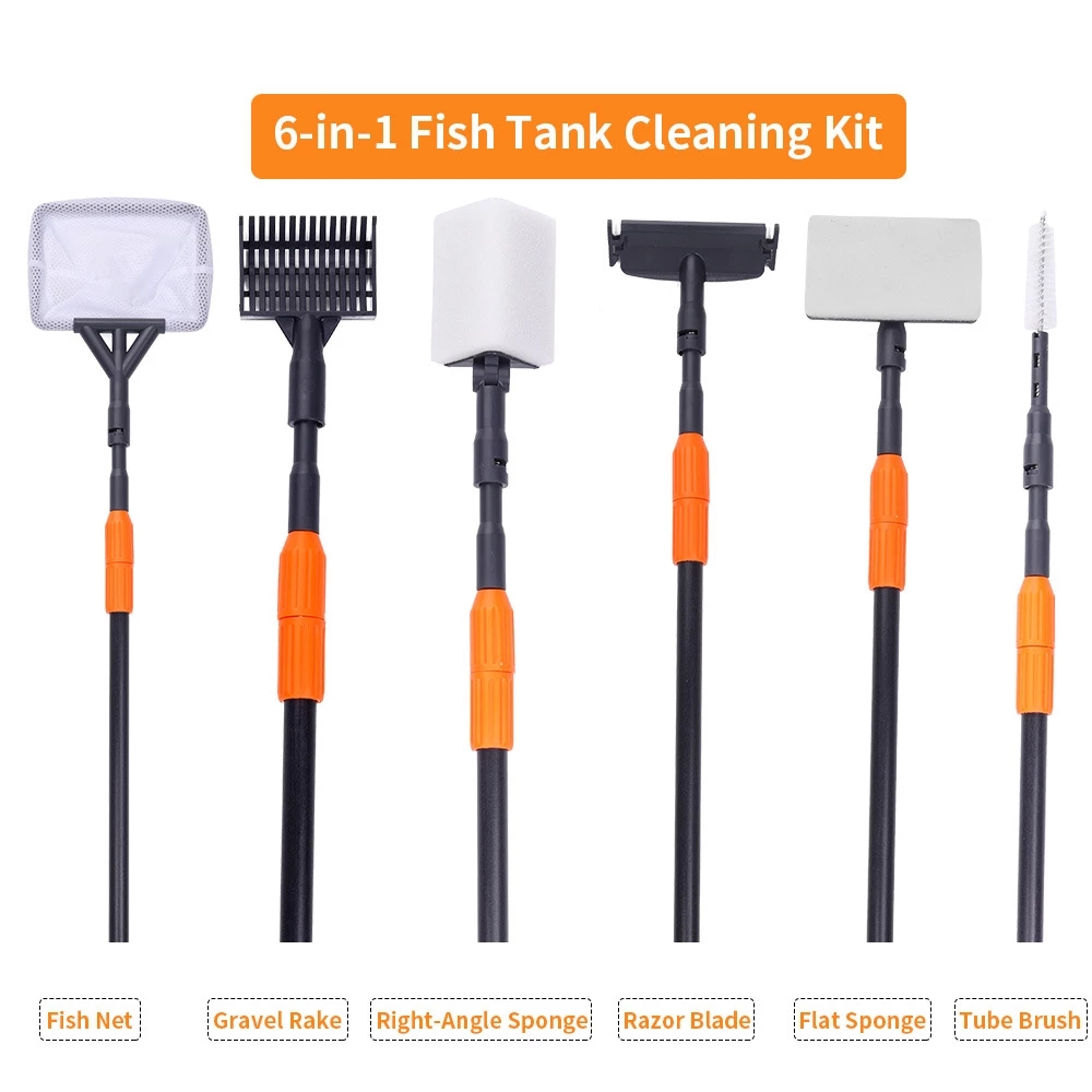 6 in 1水槽清掃ツールキット、水槽クランプセット、魚タン - Planted Aquarium Maintenance Kit のレビューと価格