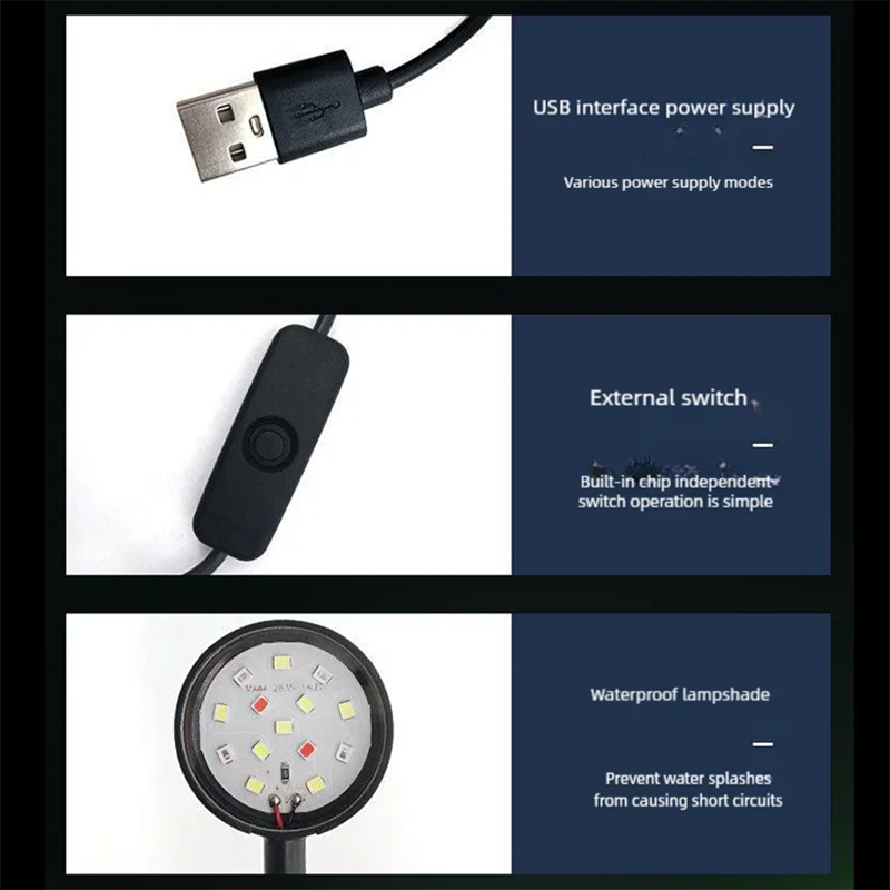 USB LED水槽クリップランプ高透明度明るい補助照明ミニ水 - Aquarium Plant Nursery のレビューと価格