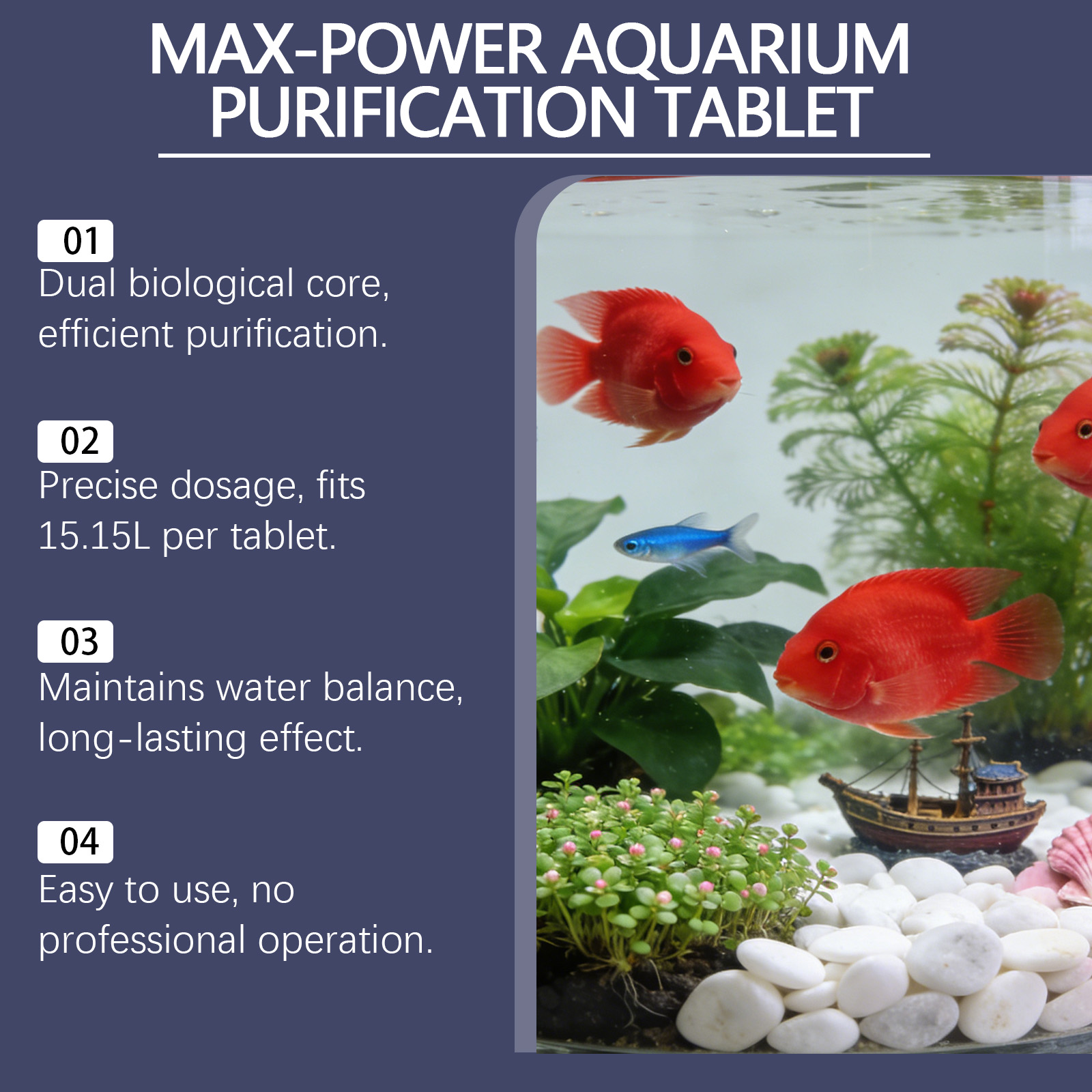 水槽用藻類除去タブレット、濁った緑色の水をすばやく浄化、藻類 - Planted Aquarium Algae Remover のレビューと価格