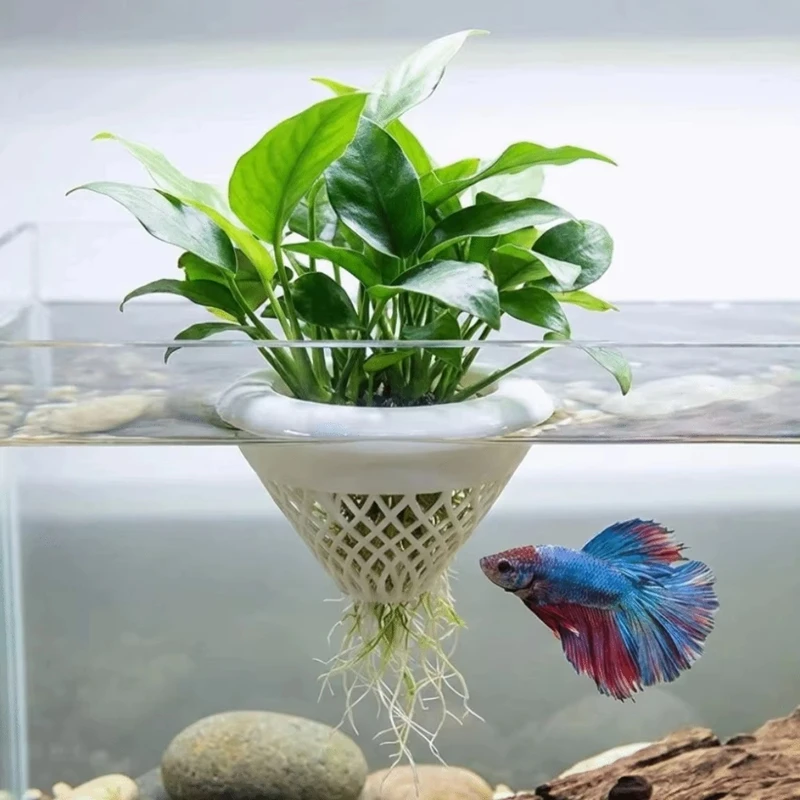 フローティングアクアリウムプラントポット、3D水生植物ホルダ - Planted Aquarium Jar のレビューと価格