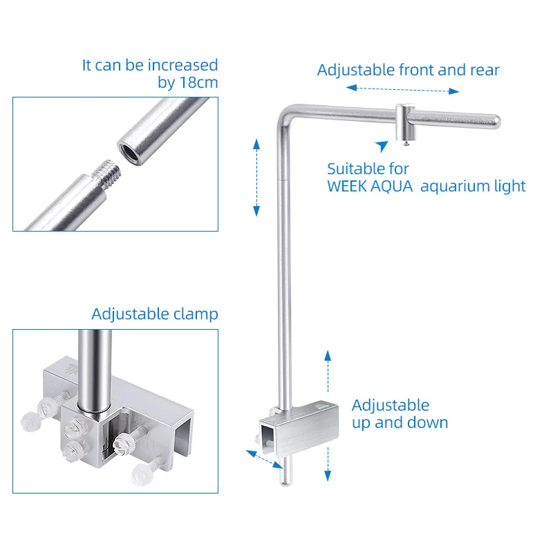 週アクアライトスタンドユニバーサルアルミ合金水族館 LED  - Aquarium Plant Light のレビューと価格