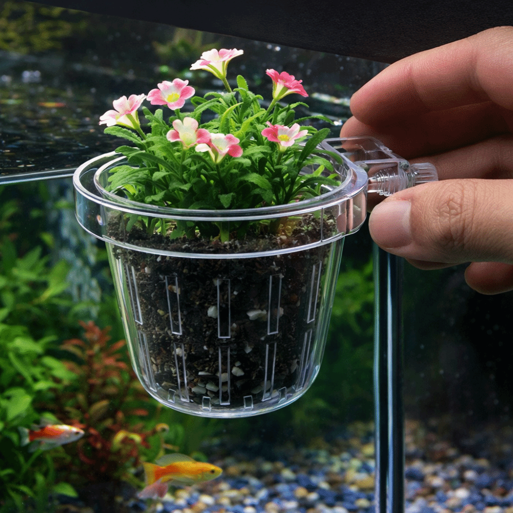 透明な水槽用グラスカップ、丸型壁掛け式水草植え付けバスケット - Aquarium Planted Wall のレビューと価格